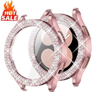 Bling Diamond Case for Samsung Galaxy Watch 7 6 5 4 PC Protective Case 40mm 44mm Screen Protector bumper Transparent Cover