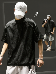 SZON | Breathable and Quick-drying Loose Collar T-shirt