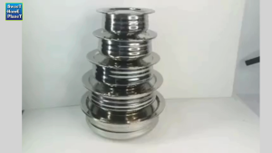 5pcs Stainless Steel Plain Ring Pot Set with Lid Cookware Pot Food Serving Pot