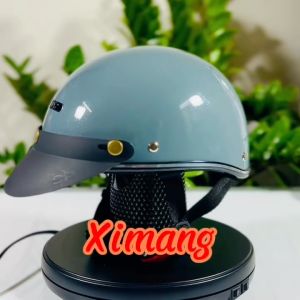 Mũ bảo hiểm nửa đầu RONA haly viền bạc ximang bóng bảo hành 12 tháng nón bảo hiểm nam nữ Rona Helmet