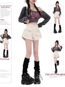 MZVZ | Quần Short Đenim Xòe Dáng A Cao Waisted