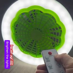 Remote Control Fan Lamp E27 Base Smart 3 in 1 Baby Anti-mosquito Bulb Kitchen Quiet Ceiling Fan