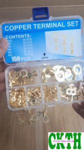 Đầu cos tròn nối dây điện chuyên dụng. Đầu Nối Dây Điện Bằng Đồng Chất Lượng Cao Hộp 150PC từ M3-M10 cho thợ điện