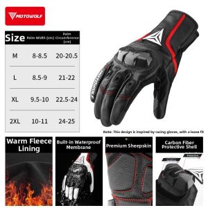 Motowolf | Breathable Windproof Safety Motorcycle Gloves