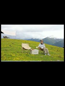 เก้าอี้แคมป์ปิ้ง เก้าอี้สนามพับได้ เก้าอี้แคมป์ปิ้ง แบบพกพา แถมถุงจัดเก็บ ท่ออลูมิเนียมหนา รับน้ำหนัก300กก