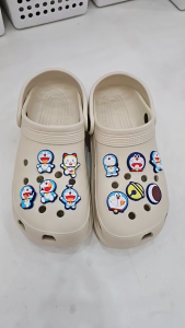 Charm jibbitz sticker 2D gắn dép cross mẫu C65 shark