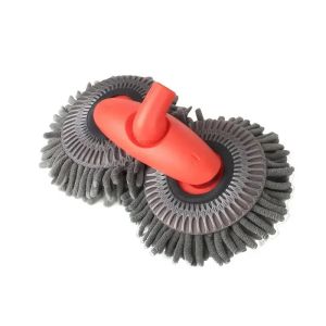 Car Washing Mop with Rotating Double Brush Head Telescopic Retractable Design Double Layer Car Wash Brush for Easy Cleaning