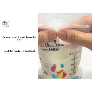 🔥Boo&Bub🔥 5oz/8oz Double Lock Breastmilk Storage Bag | Breast Milk | bag susu (1 pack 25 bags)