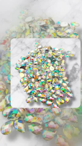 เพชรคริสตัล ถุงละ 200 mg เม็ดสี มีหลายขนาด เพชรกลม เม็ดวงรีใช้สำหรับใช้ตกแต่ง diy งานประดับ