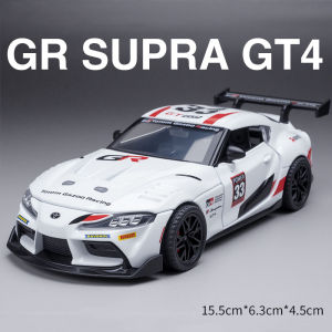 MAKEDA | 1:32 SUPRA GT4 GR86 Model Supercar Toys Alloy Diecast Sound Light Doors Opened Pull Back Exquisite Body for Kids Holiday Gifts