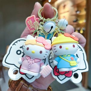 Cartoon Cute HelloKitty Keychain Hello Kitty Bag Pendant Summer Dress Up Series Girl Accessories