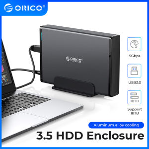 ORICO Aluminum Hard Drive HDD Enclosure USB3.0/Type-C to SATA3.0 3.5 inch HDD Case Docking Station Support UASP 12V2A Power