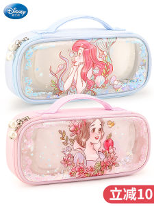 Disney Princess Transparent Large Capacity Pencil Case Kindergarten Childrens Stationery Box Elementary School Girls New Style