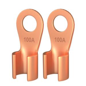 Pure Copper Terminal Clamps OT Open Nose Copper Lugs for Battery round Hole 16/50/100A Square Current Rating Chinese Standard