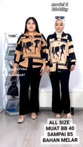 YM Yimie Fashion: Setelan Oneset Wanita Dewasa || CRT 785 - Kuda Lumping & Celana Cutbray (Produk Lokal)