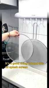 25/29/33Cm Wok Splash-proof Oil Net Cover Kitchen Anti Splatter Screen Mesh Pot Lid Frying Pan Cooking Tools Kitchen Gadget