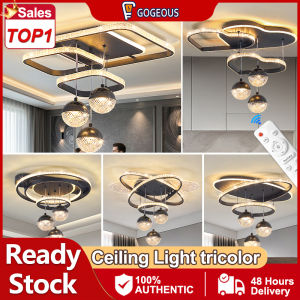 GOGEOUS NEW LED ceiling lights modern design with remote control 3 color dimming chandelier modern design aluminum led lights for house ceiling ceiling light for living room bedroom kitchen dining room
