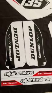 Decal Stiker Motor KLX BF WARNA PUTIH hitam simple bisa request desain terbaru D-A3-462 A3-699 A3-784