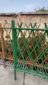 รั้ว สแตนเลส สำเร็จรูป เคลือบ PVC (ยาว2 ม.), Bend column wire mesh fence, แผงรั้วพีวีซี รั้วบ้าน, ตาข่ายถัก, ตาข่ายแปลงผัก, สวนดอกไม้