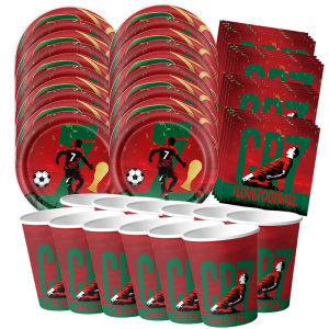 Hot Toys | Football Birthday Tableware CR7 Birthday Decoration Superstar Disposable Cups Plates Napkins Party Favors Baby Shower Supplies