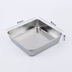 Square Air Fryer Accessories 304 Stainless Steel Airfryer Grill Rack And Oven Baking Pan For Cosori/Ninja/Foodi Cooking Basket