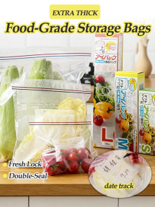 《 𝗙𝗥𝗘𝗘𝗭𝗘𝗥 𝗦𝗔𝗙𝗘 》 Reusable Food Storage Bag Leakproof Fresh Frozen Ziplock Plastic Seal Bags Beg Bungkus Makanan 食品密封袋