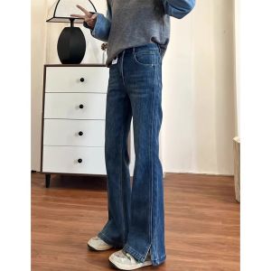Elegant New Winter Womens Flared Denim Pants
