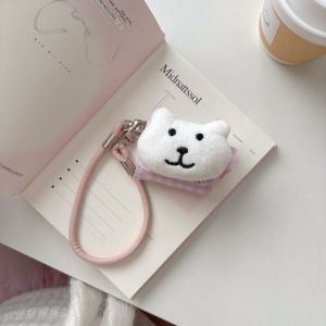 Cute Self-deprecating Bear Miffy Rabbit Wireless Bluetooth Leather Earphone Case Compatible with Apple Airpods pro 1/2 And 3/4 Generations