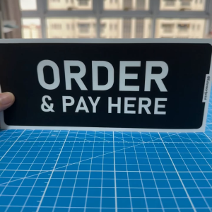Order and Pay Here. Premium Sticker Sign Notice Signage. Payment Cashier Counter. Checkout Point of Sale POS.