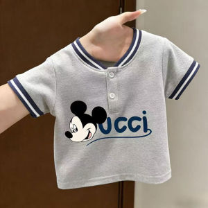 Mickey Letter Printed Stylish Short Sleeve T-shirt