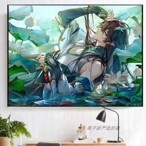 Broken Star Dome Railway Digital Oil Painting Danheng Drink Moon Game Secondary Character Handmade DIY Color Filling Can Be Customized