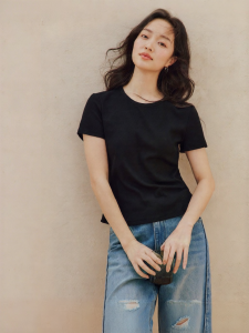 INMAN | Womens Summer Solid Color Round Neck Short Sleeve T-shirt