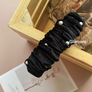(COD) Headband JADORE MUTIARA import premium/bando scruncie BLUDRU VELVET PREMIUM
