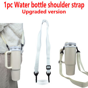 1PC-High quality Upgraded Adjustable Polyester Water Bottle Shoulder Strap - Durable Fits Most Bottles Ideal for Travel.