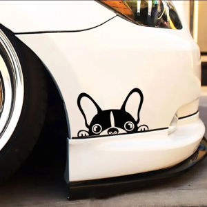 15x11cm Cute Puppy Dog Car Sticker French Bulldog Viny Decal Motorcycle Auto Body Window Styling Decoration Sticker Accessories