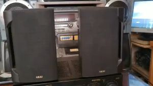 LOA MÁY CATSETTE ĐẠI AKAI CỔ LÀM LOA LỜI CHO DÀN ÂM THANH