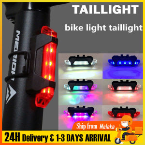 LED Bike Taillight 4 Modes USB Rechargeable Bicycle Light Rear Tail Safety Warning Cycling Super Bright Lampu Basikal