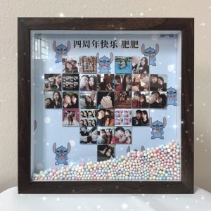 Customised Gift 3D Hollow Frame (Loved Shapd - 27pcs Square Photos)
