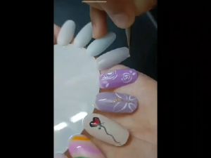 Wheels of 18 nails kuku palsu fake nail art display