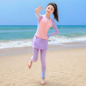 XTEP | Girls Long Sleeve Long Pants Split Swimwear