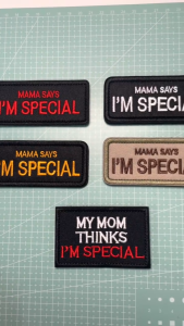 [Hỏa Tốc TPHCM] Patch_Velcro dán MAMA Say Im Special thêu tinh xảo mặt gai để dán lên quần áo