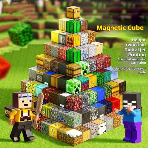 100pcs Building Blocks Mine World Connect Cube Set For Boy Girl Kid Age Diy Model Children Stem Stem Sensory Toy Gift