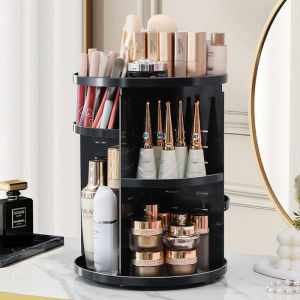 กล่องใส่เครื่องสำอาง หมุนได้ อุปกรณ์แต่งหน้า กล่องใส่เครื่องสำอางค์ ชั้นวางเครื่องสำอาง