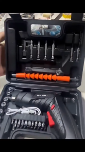 Cordless compact household automatic electric screwdriver multi-functional electric screwdriver tool set