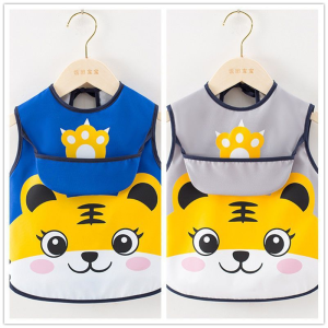 Waterproof Baby Bibs Childrens Sleeveless Apron Spring Summer Anti-Dirt Infant Feeding Smock Baby Eating Apron Reversal Clothing