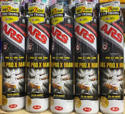 Bình xịt muỗi, côn trùng ARS PRO.X MẠNH không mùi diệt 7 loại côn trùng chai 500ml