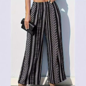 Casual High Waist Straight Leg Pants for Women Long Leisure Trousers Female Model Wide Leg Pants Summer Collection