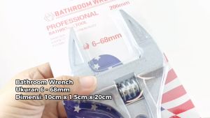 Kunci Inggris Pipa 6 - 68mm Bathroom Sanitary Adjustable Wrench