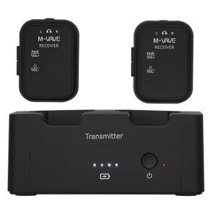 M-VAVE | M-VAVE WP-12 2.4G Wireless Earphone Monitor Audio System Rechargeable 1 Transmitter 2 Receiver Transmission Stereo Mono Recorder