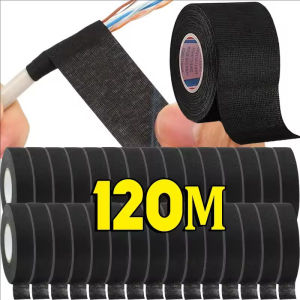 15/120 Meter Heat-resistant Flame Retardant Tape / Car Wire Loom Harness Tape / Auto Wiring Insulation Fabric Cloth Tape / Waterproof Adhesive Cloth Tape